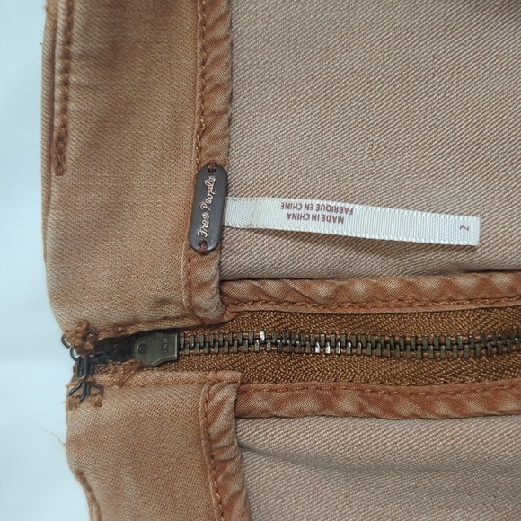 Free People Modern Femme Mini Skirt, Color Tan Size 2 - Picture 14 of 15